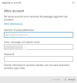 Agregar cuenta de correo solicitud de correo