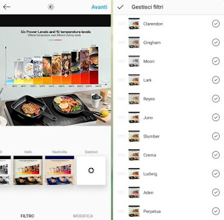 Ordenar filtros de Instagram filtros de instagram