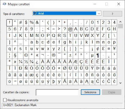 Mapa de caracteres
