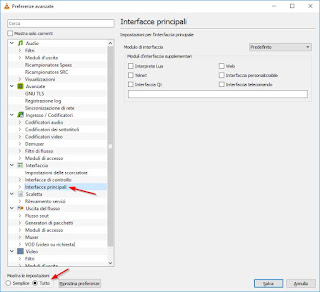 Interfaces principales Principales interfaces de VLC