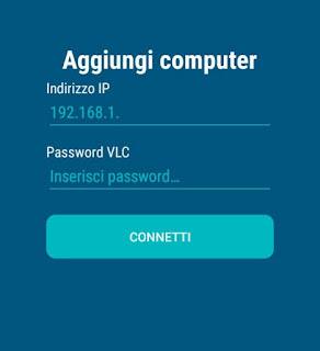 Ingrese la dirección IP de VLC Dirección IP de VLC