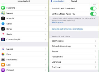 Borrar datos e historial historia del safari