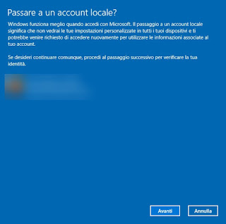 Cambiar una cuenta local Conversión de cuenta