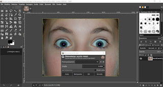 ojos rojos GIMP extensión GIMP