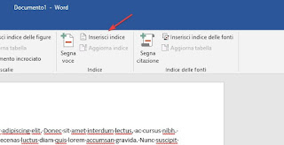 Insertar índice de palabras Insertar índice