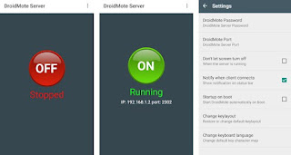 Servidor DroidMote Aplicación de servidor DroidMote