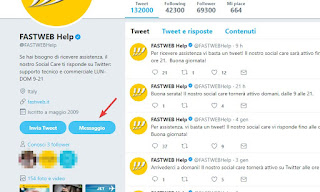 Twitter Ayuda a Fastweb en Twitter