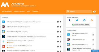 Sitio web de APKMirror apkmirror
