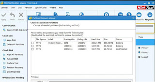 Restaurar particiones de MiniTool