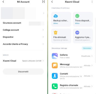 Sincronización Xiaomi cuenta Xiaomi