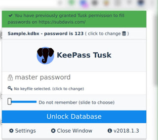 Colmillo KeePass Extensión de colmillo KeePass