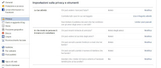 La configuración de privacidad Opciones de privacidad
