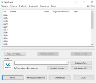Interfaz de VeraCrypt Interfaz de usuario de VeraCrypt