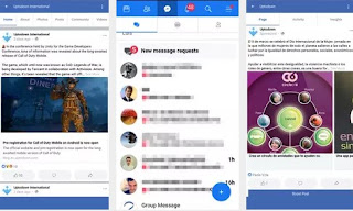 Interfaz de Facebook Lite Facebook Lite