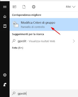 Editar política de grupo Menú de edición de políticas de grupo
