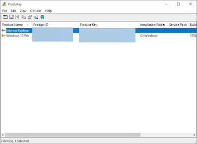 Clave de producto de Nirsoft
