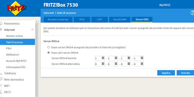 Nuevo DNS en módem DNS Fritzbox
