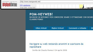 máquina de pista de navegación web