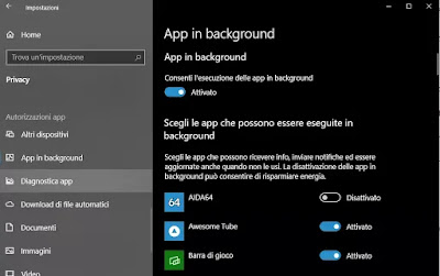 deshabilitar las aplicaciones de windows 10