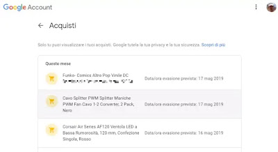 Google registra las compras