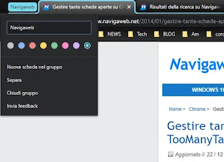 grupos de pestañas