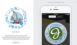 messenger con códigos e inicio de sesión