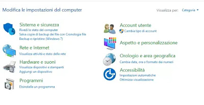 menú de configuración de ventanas