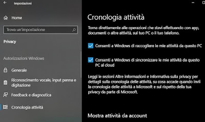 línea de tiempo de windows 10