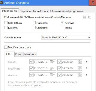 cambiar las propiedades del archivo