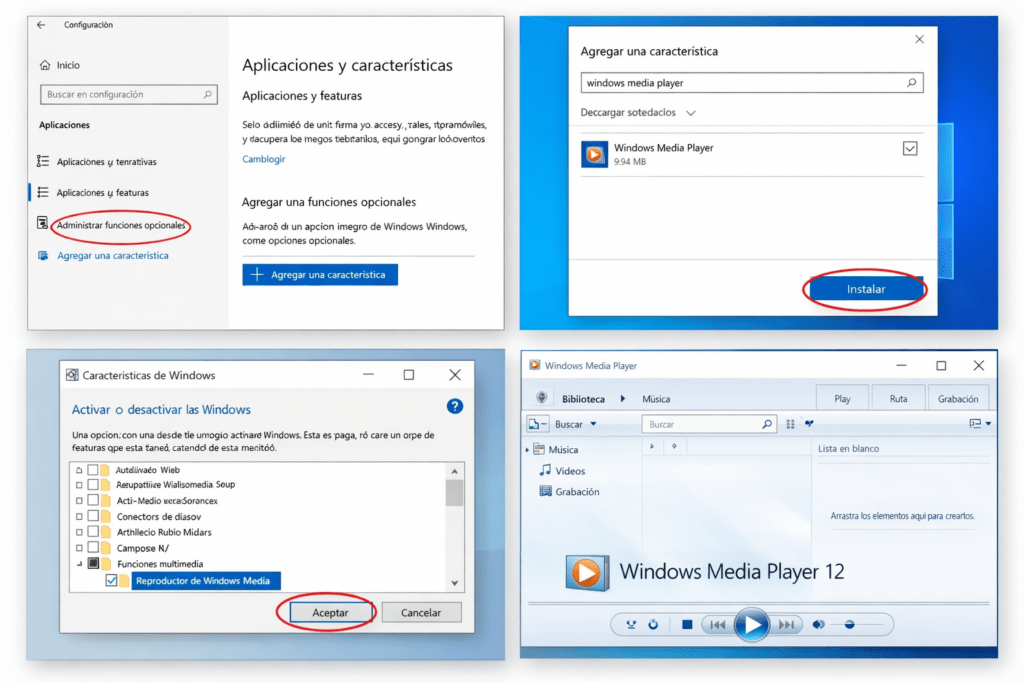 Windows Media Player todavia se puede instalar en Windows 10 y Windows 11 Guia 2025
