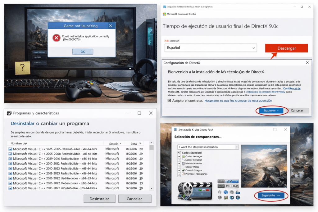 programas necesarios para jugar en windows