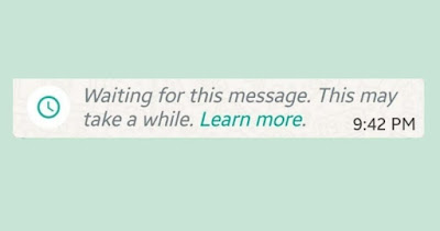 mensaje de whatsapp en espera