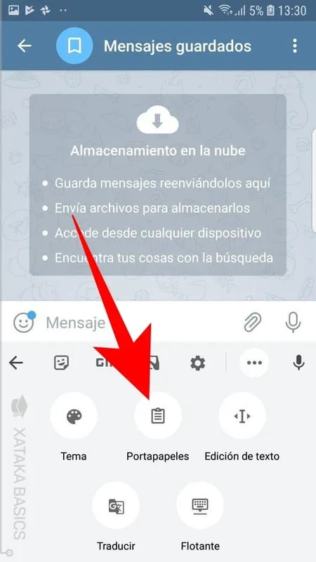 aqui esta el texto copiado en el portapapeles de android donde termina