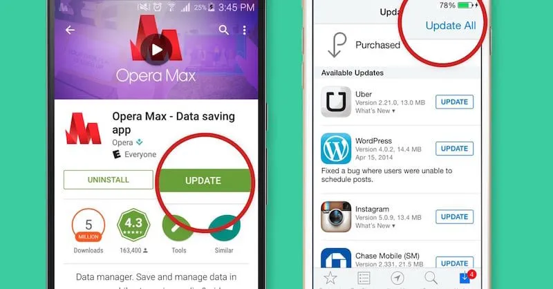 como actualizar aplicaciones en android