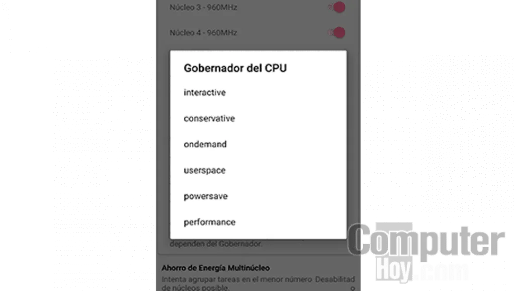 como ajustar la frecuencia de la cpu en android con controles simples de la cpu