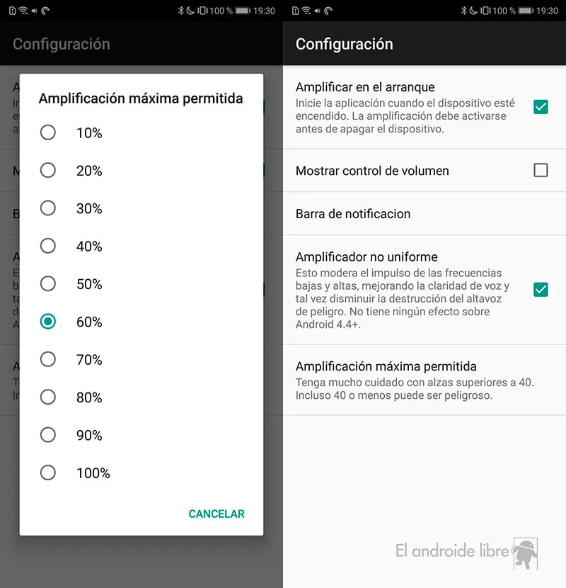 como aumentar el volumen del altavoz en android