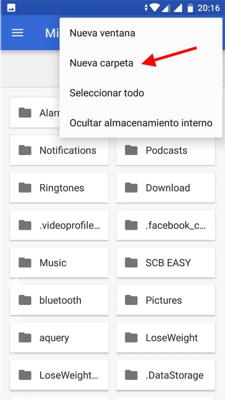 como crear carpetas en android como limpiarlas y cambiarles el nombre