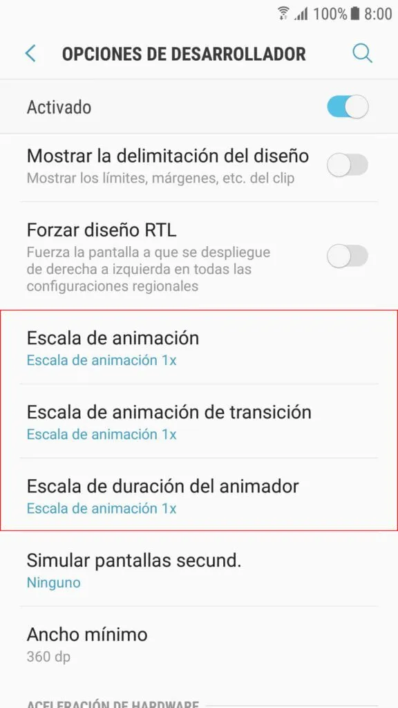 como desactivar animaciones en android y hacerlo mas rapido
