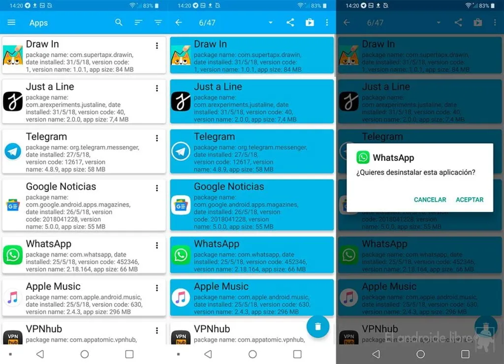 como desinstalar aplicaciones de android