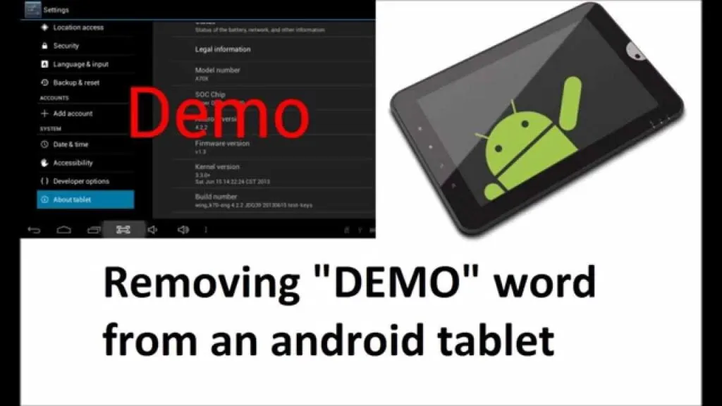 como eliminar demo de una tableta android