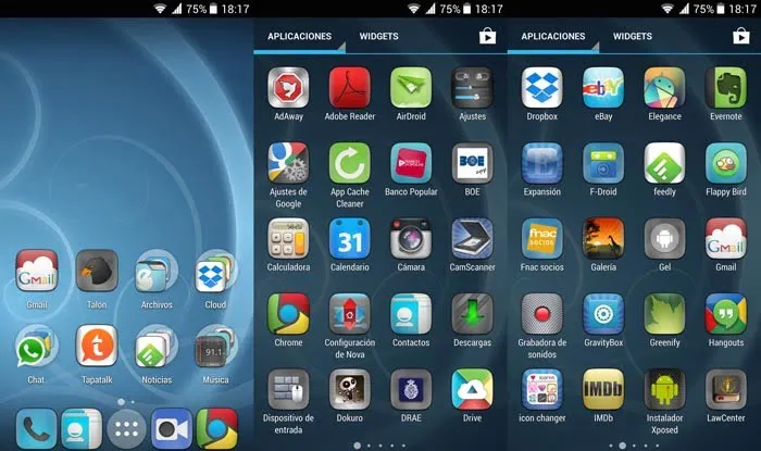 como eliminar el nombre de los iconos de aplicaciones en dispositivos android
