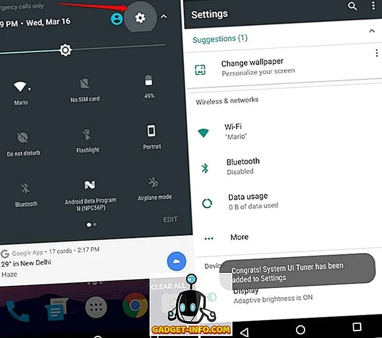 como habilitar system ui tuner en android para acceder a funciones