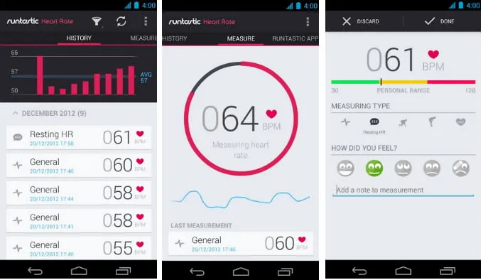 como medir la frecuencia cardiaca en android con runtastic heart rate beat