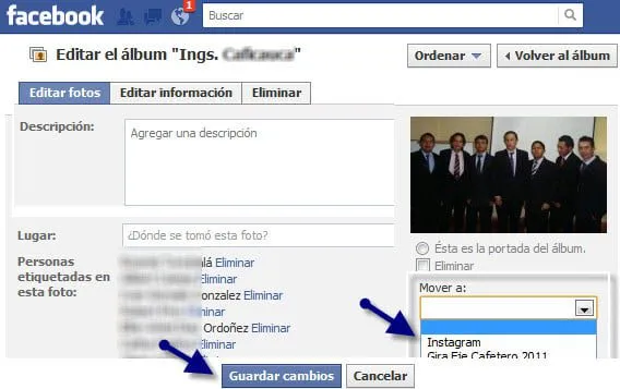 como mover fotos de un album a otro en android