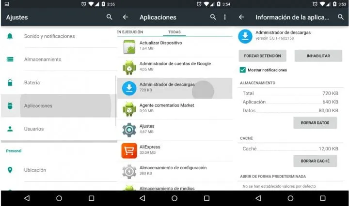 como reparar el error android process media se ha detenido