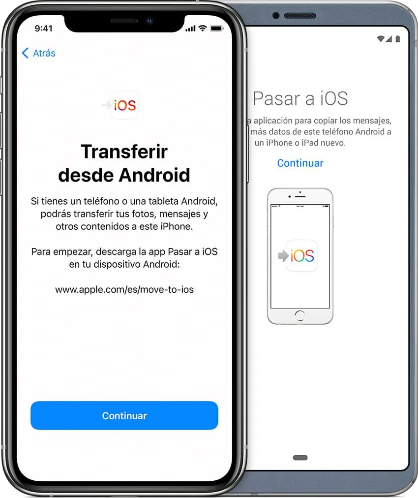 como transferir datos de android a iphone ipad ios