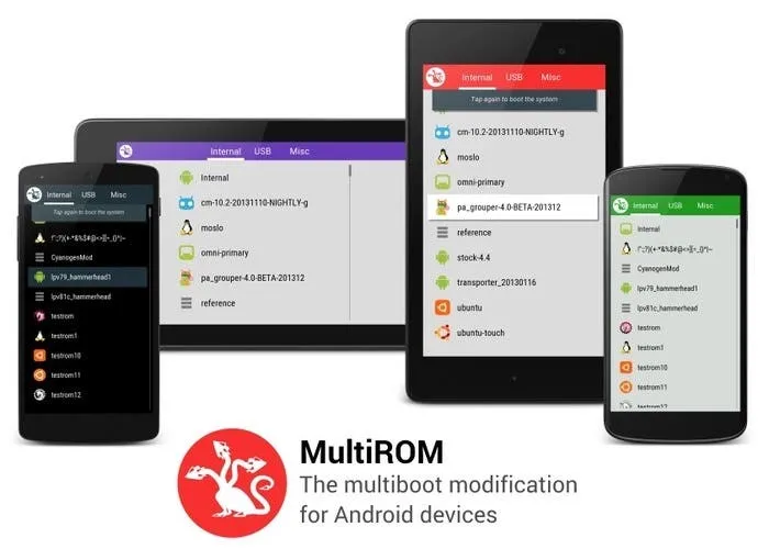 como usar dos o mas rom en android con multirom manager