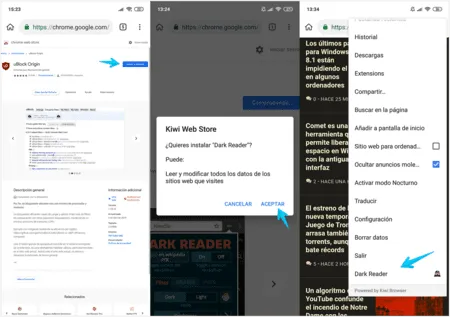 como utilizar las extensiones de pc de google chrome en chrome mobile para android