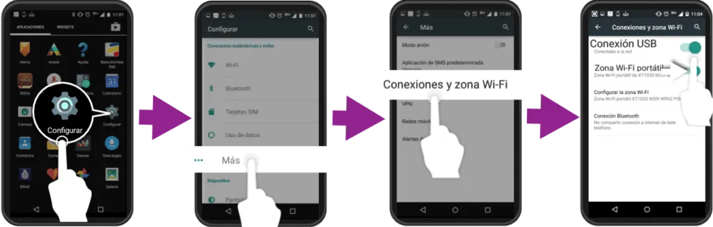 como utilizar un telefono inteligente android como anclaje usb para conectar una computadora