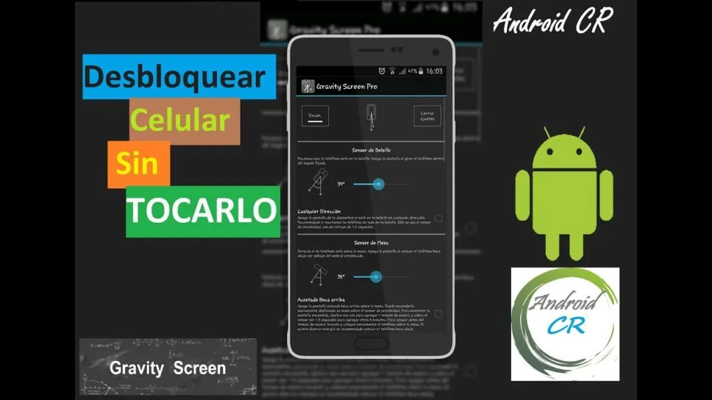 enciende y apaga la pantalla de tu smartphone android sin tocarlo